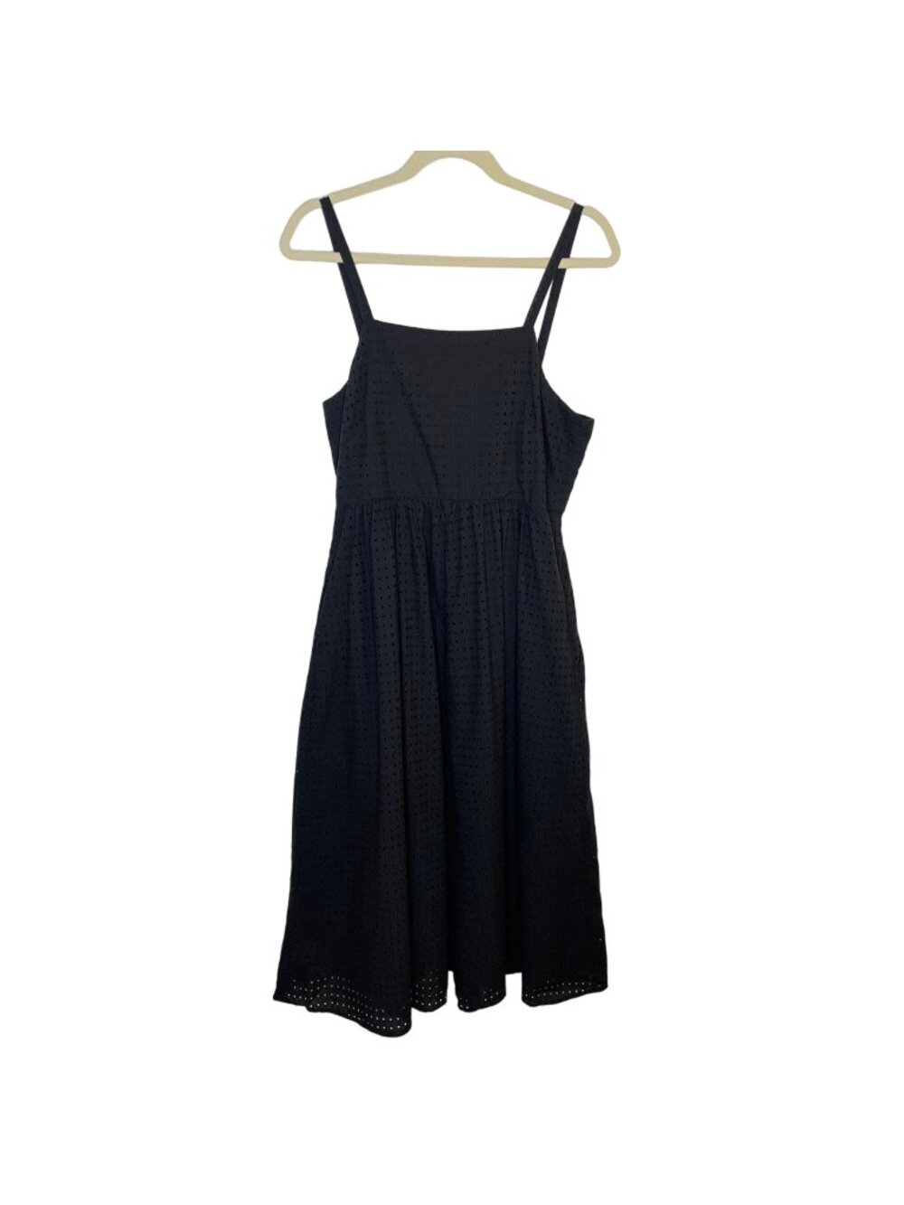 J. Crew Black Eyelet Tie Back Sundress, 4P